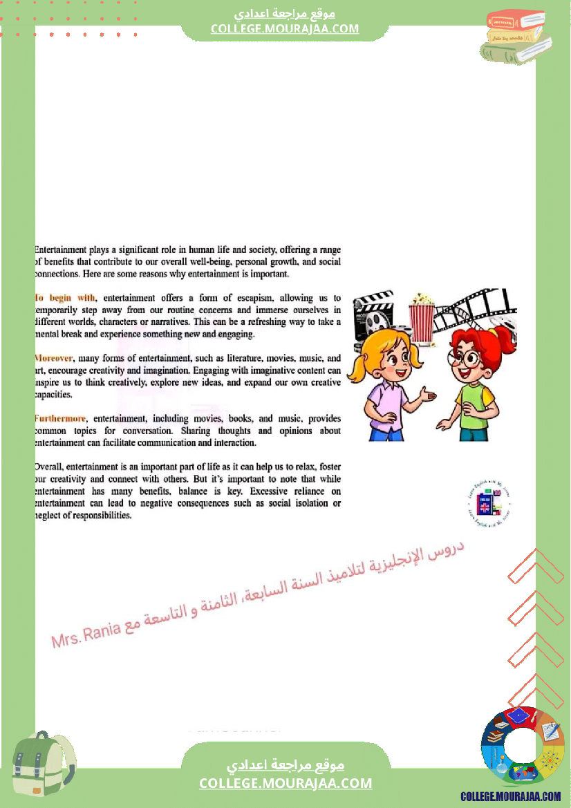 تمارين_مراجعة_للثلاثي_الثالث_للسنة_التاسعةenglish