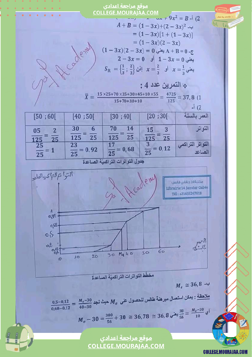 إصلاح_مجموعة_من_التمرينات_في_الرياضيات_تاسعة_أساسي