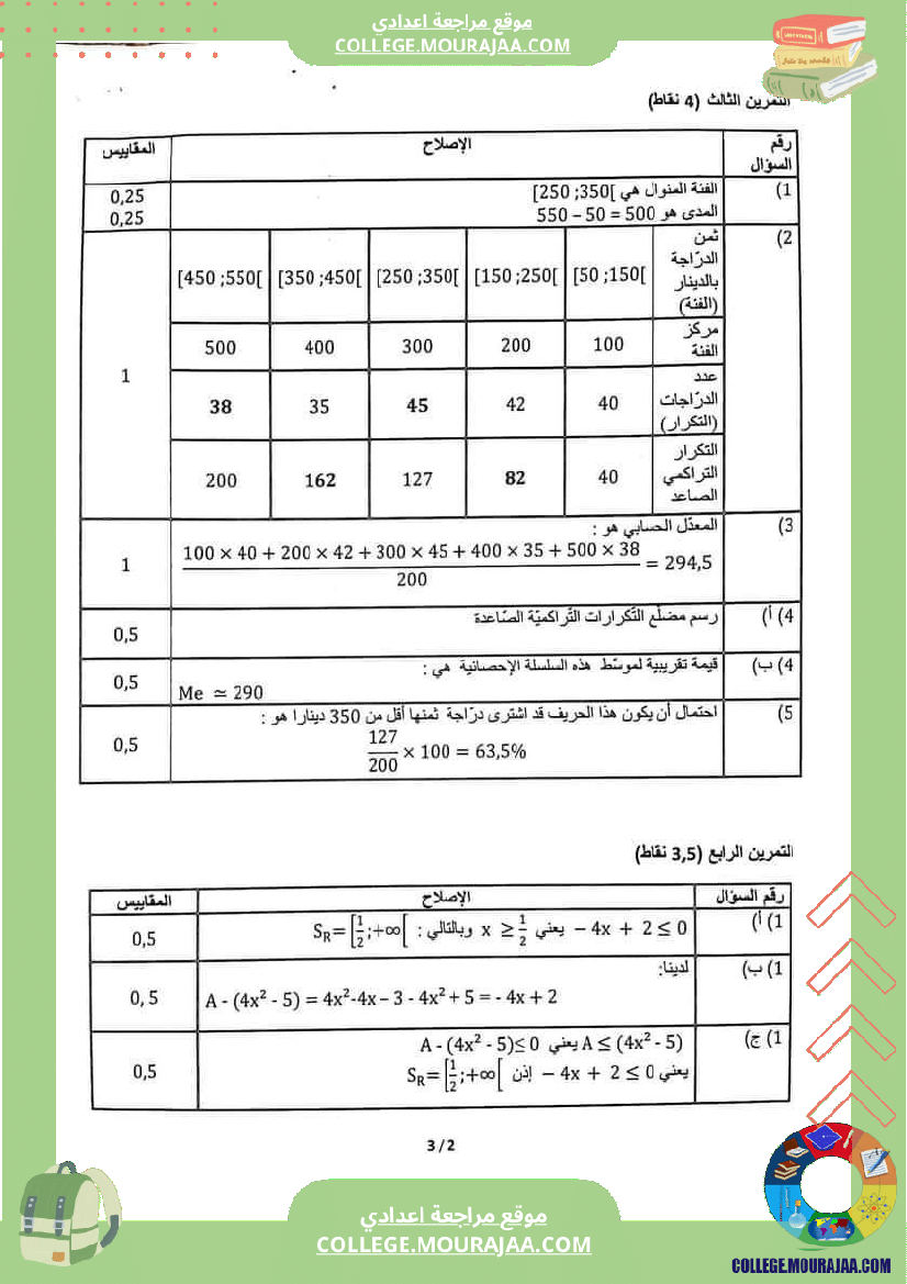 تاسعة_أساسي_إختبارات_تقييمية_مع_الاصلاح