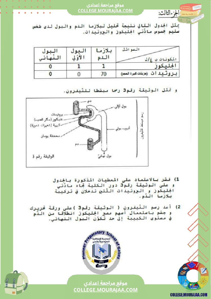 الإخراج البولي في برنامج السنوات التاسعة
