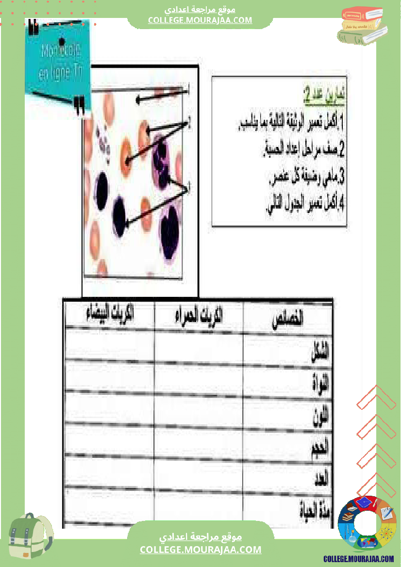 تمارين_علوم_الحياة_والأرض_للسنوات_التاسعة_أساسي_مرفقة_بالإصلاح