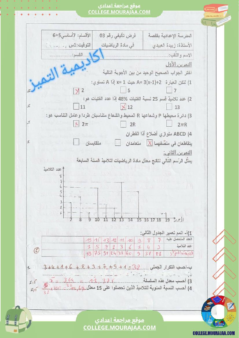 فرض_تأليفي_الرياضيات_السابعة_ثلاثي_ثالث