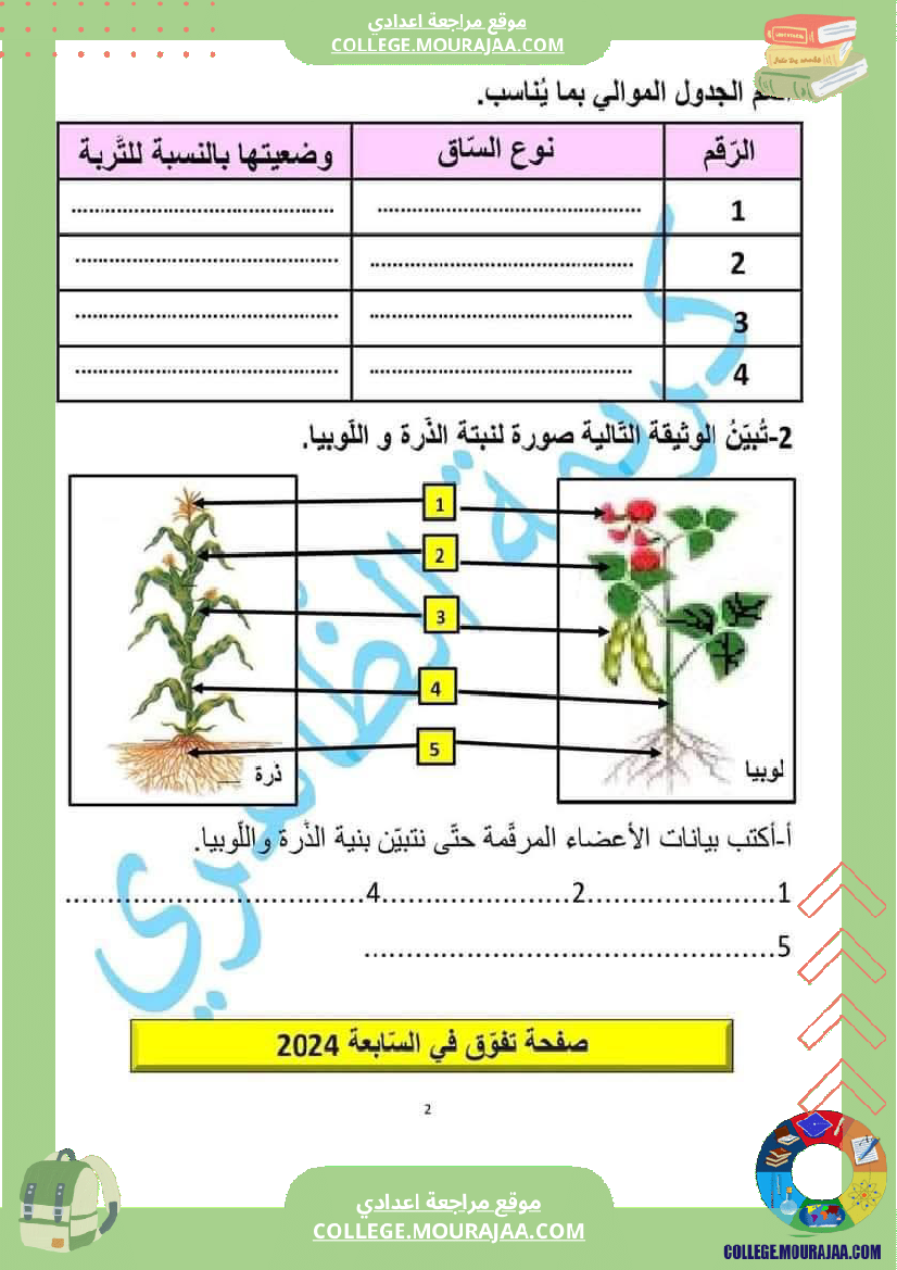 فرض_تأليفي_السابعة_علوم_الحياة_و_الارض_الثلاثي_الثالث