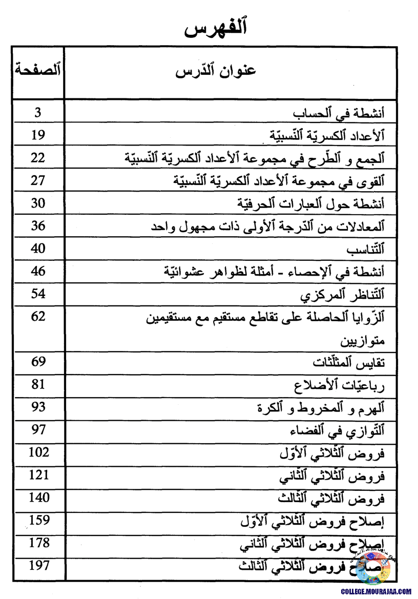 اصلاح كتاب مدرسي رياضيات 8 اساسي