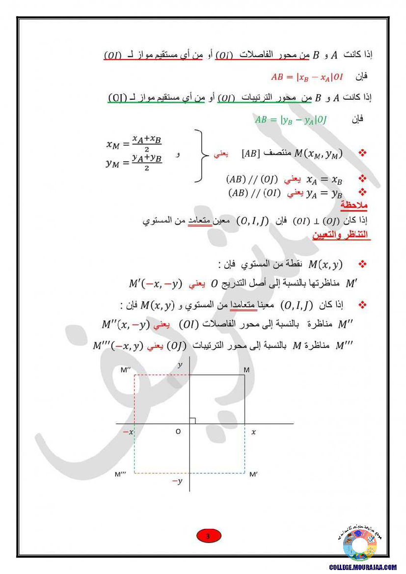 ملخصات_دروس_الهندسة_رياضيات_سنة_التاسعة
