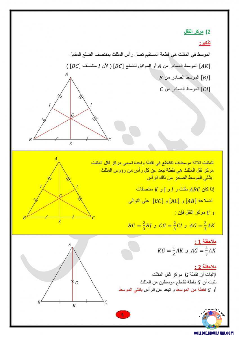 ملخصات_دروس_الهندسة_رياضيات_سنة_التاسعة