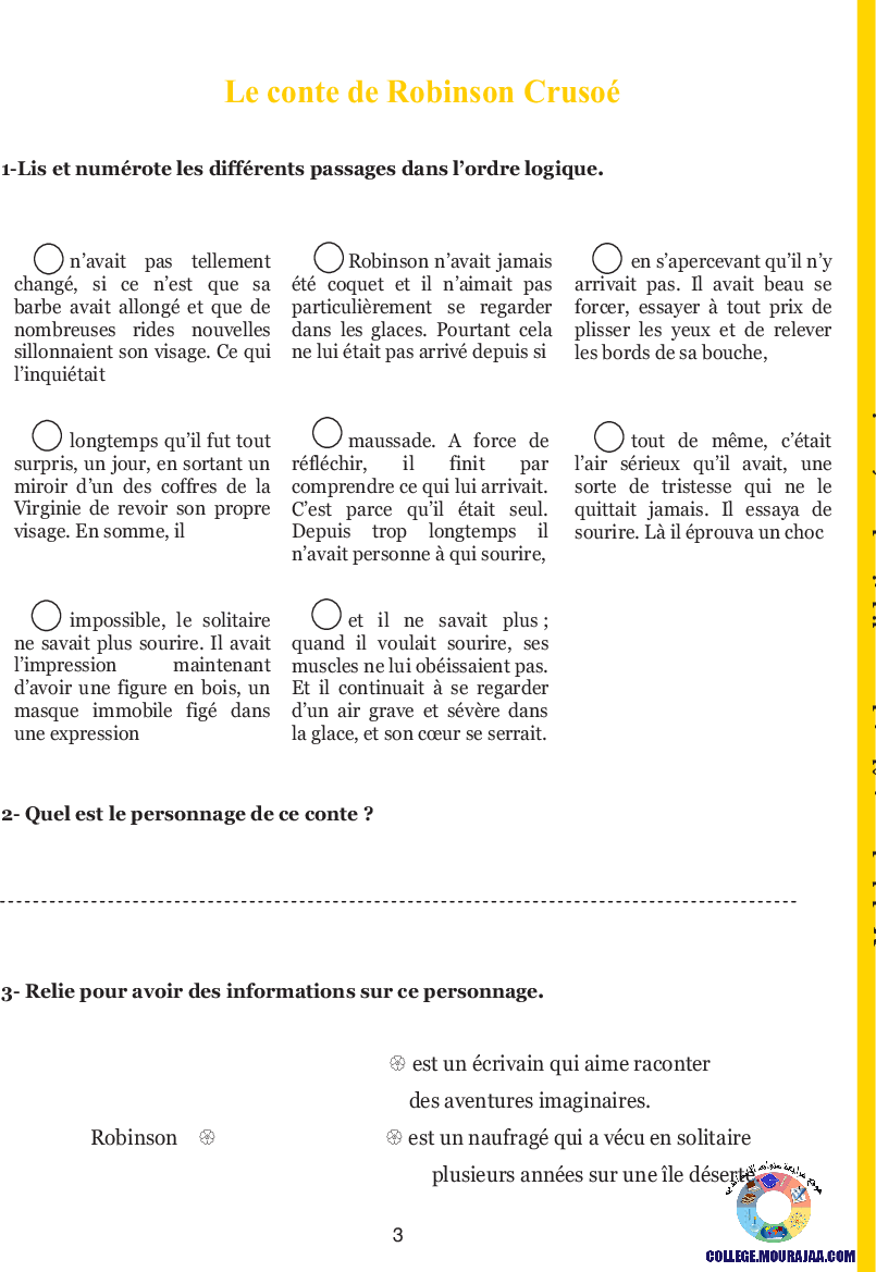 guide francais 7eme annee avec correction