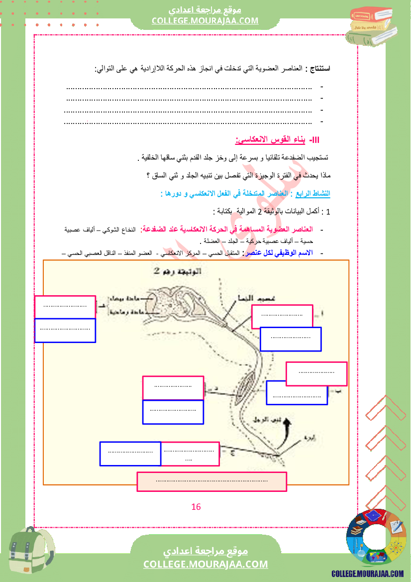 كراس علوم الحياة و الأرض سنة التاسعة